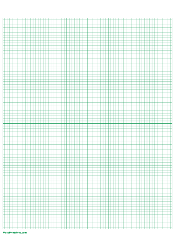 13 Squares Per Inch Green Graph Paper : A4-sized paper (8.27 x 11.69)
