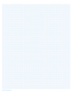 13 Squares Per Inch Light Blue Graph Paper  - Letter