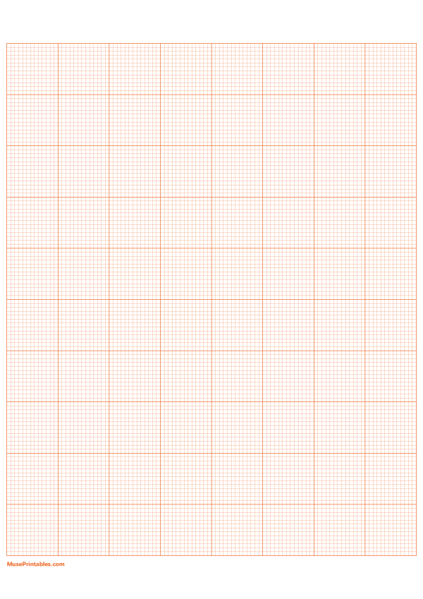 13 Squares Per Inch Orange Graph Paper : A4-sized paper (8.27 x 11.69)