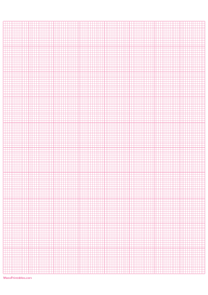 13 Squares Per Inch Pink Graph Paper  - A4