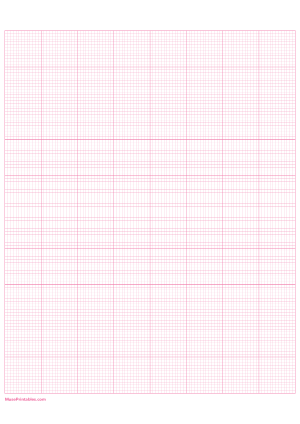 13 Squares Per Inch Pink Graph Paper : A4-sized paper (8.27 x 11.69)