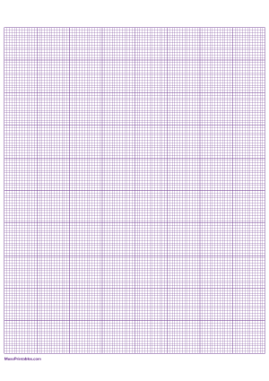 13 Squares Per Inch Purple Graph Paper  - A4