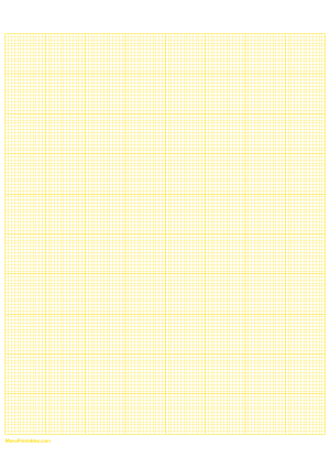13 Squares Per Inch Yellow Graph Paper  - A4