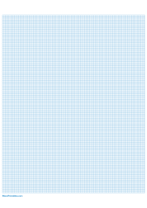 14 Squares Per Inch Blue Graph Paper  - A4