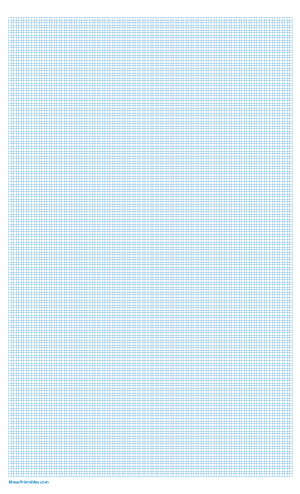 14 Squares Per Inch Blue Graph Paper  - Legal