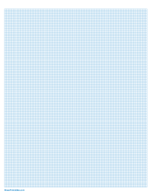 14 Squares Per Inch Blue Graph Paper  - Letter