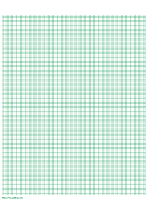 14 Squares Per Inch Green Graph Paper  - A4