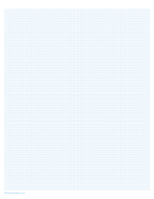 14 Squares Per Inch Light Blue Graph Paper  - Letter