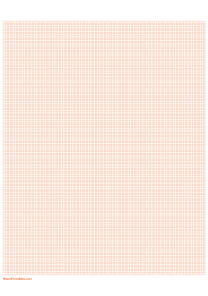 14 Squares Per Inch Orange Graph Paper  - A4