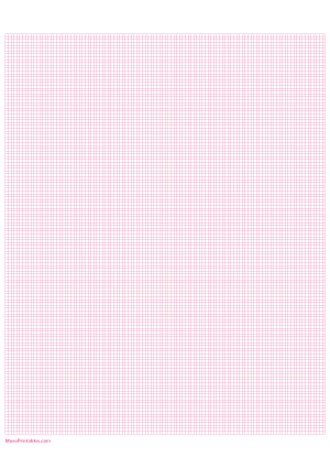 14 Squares Per Inch Pink Graph Paper  - A4