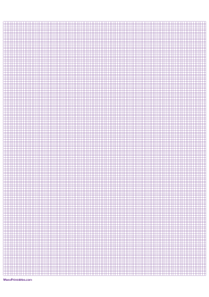 14 Squares Per Inch Purple Graph Paper  - A4