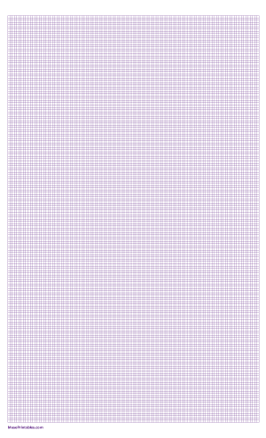 14 Squares Per Inch Purple Graph Paper  - Legal