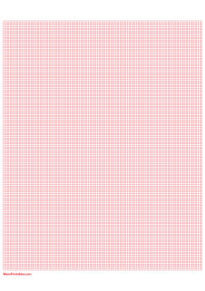 14 Squares Per Inch Red Graph Paper  - A4