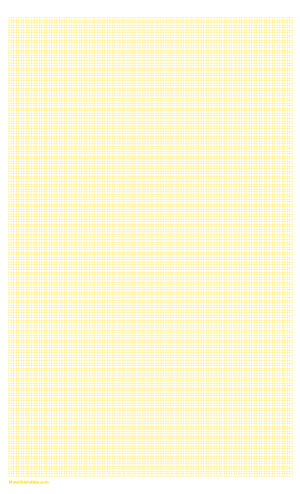 14 Squares Per Inch Yellow Graph Paper  - Legal