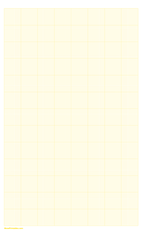 14 Squares Per Inch Yellow Graph Paper : Legal-sized paper (8.5 x 14)