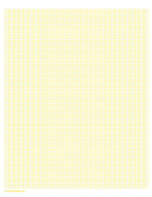 14 Squares Per Inch Yellow Graph Paper  - Letter