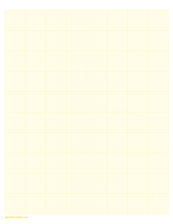 Printable 14 Squares Per Inch Yellow Graph Paper For Letter Paper