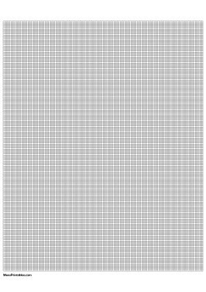 16 Squares Per Inch Black Graph Paper  - A4