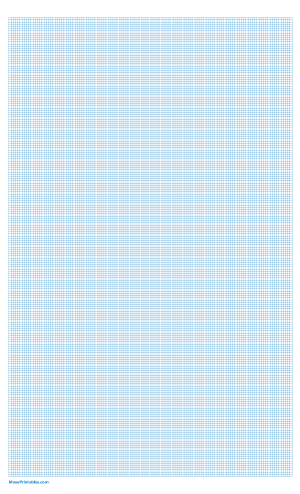 16 Squares Per Inch Blue Graph Paper  - Legal
