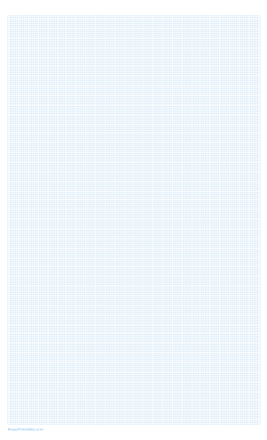 16 Squares Per Inch Light Blue Graph Paper  - Legal