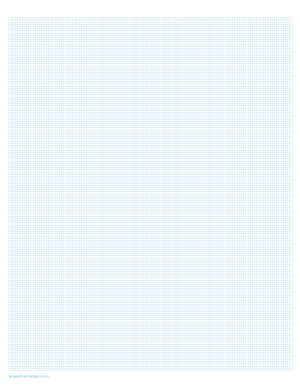 16 Squares Per Inch Light Blue Graph Paper  - Letter