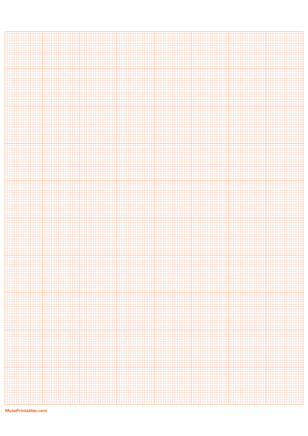 16 Squares Per Inch Orange Graph Paper : A4-sized paper (8.27 x 11.69)