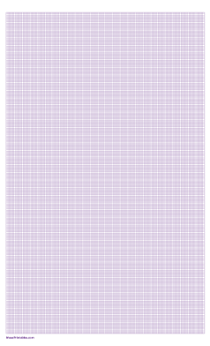 16 Squares Per Inch Purple Graph Paper  - Legal