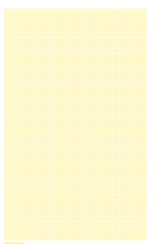 16 Squares Per Inch Yellow Graph Paper  - Legal