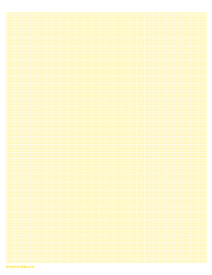 16 Squares Per Inch Yellow Graph Paper  - Letter