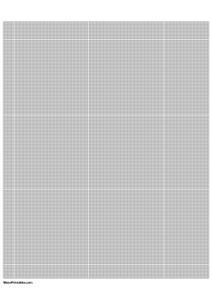 18 Squares Per Inch Black Graph Paper  - A4
