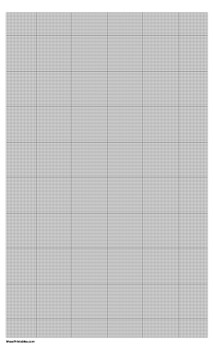 18 Squares Per Inch Black Graph Paper  - Legal