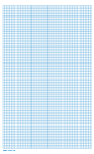 18 Squares Per Inch Blue Graph Paper  - Legal