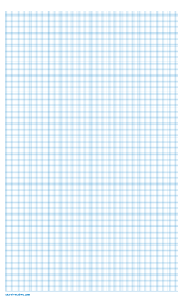 18 Squares Per Inch Blue Graph Paper : Legal-sized paper (8.5 x 14)