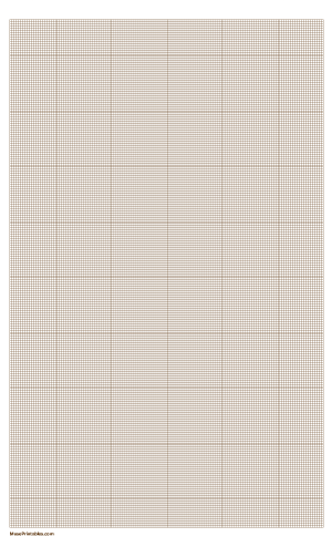 18 Squares Per Inch Brown Graph Paper  - Legal