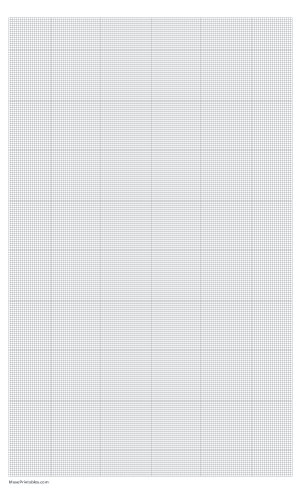 18 Squares Per Inch Gray Graph Paper  - Legal