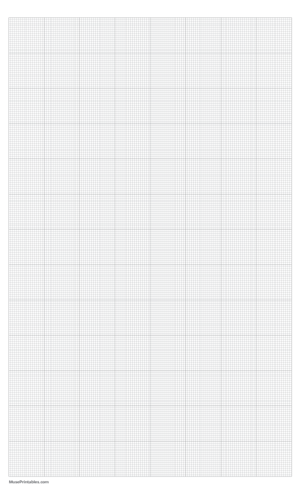 18 Squares Per Inch Gray Graph Paper : Legal-sized paper (8.5 x 14)