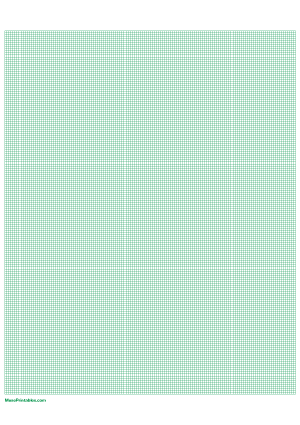 18 Squares Per Inch Green Graph Paper  - A4