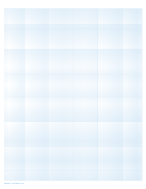 18 Squares Per Inch Light Blue Graph Paper  - Letter