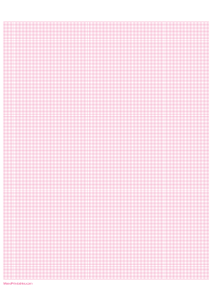 18 Squares Per Inch Pink Graph Paper  - A4
