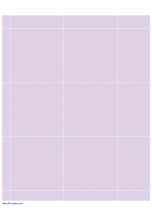 18 Squares Per Inch Purple Graph Paper  - A4