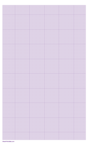 18 Squares Per Inch Purple Graph Paper  - Legal