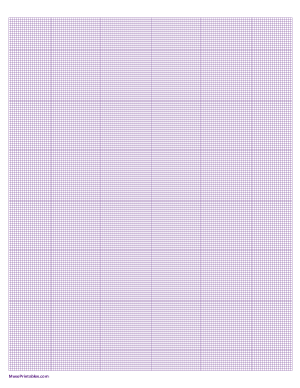 18 Squares Per Inch Purple Graph Paper  - Letter