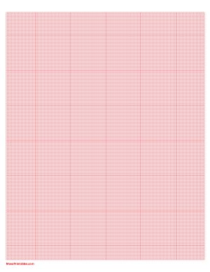 18 Squares Per Inch Red Graph Paper  - Letter