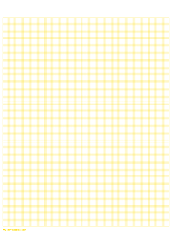 Printable 18 Squares Per Inch Yellow Graph Paper For A4 Paper