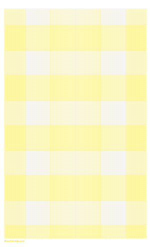 18 Squares Per Inch Yellow Graph Paper  - Legal