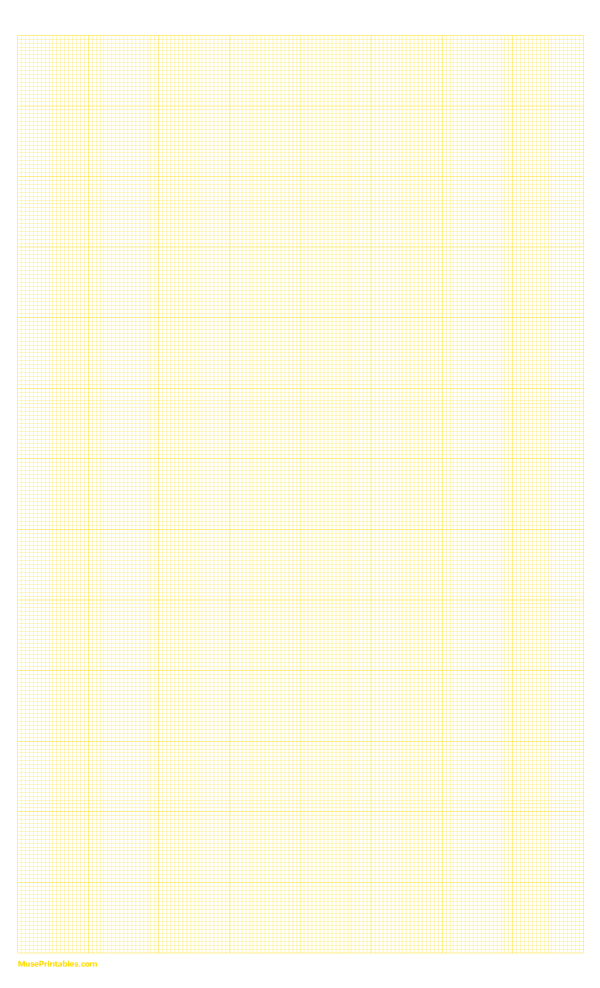 18 Squares Per Inch Yellow Graph Paper : Legal-sized paper (8.5 x 14)
