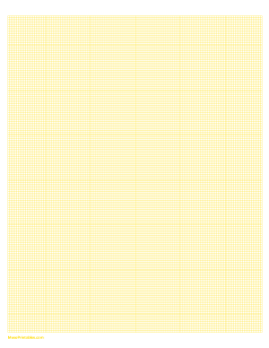 18 Squares Per Inch Yellow Graph Paper  - Letter