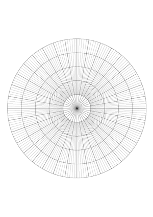 180 Spoke Polar Graph Paper  - A4
