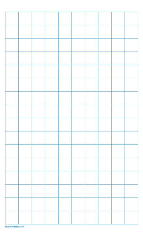2 cm Blue Graph Paper: Legal-sized paper (8.5 x 14)