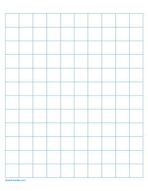 2 cm Blue Graph Paper - Letter